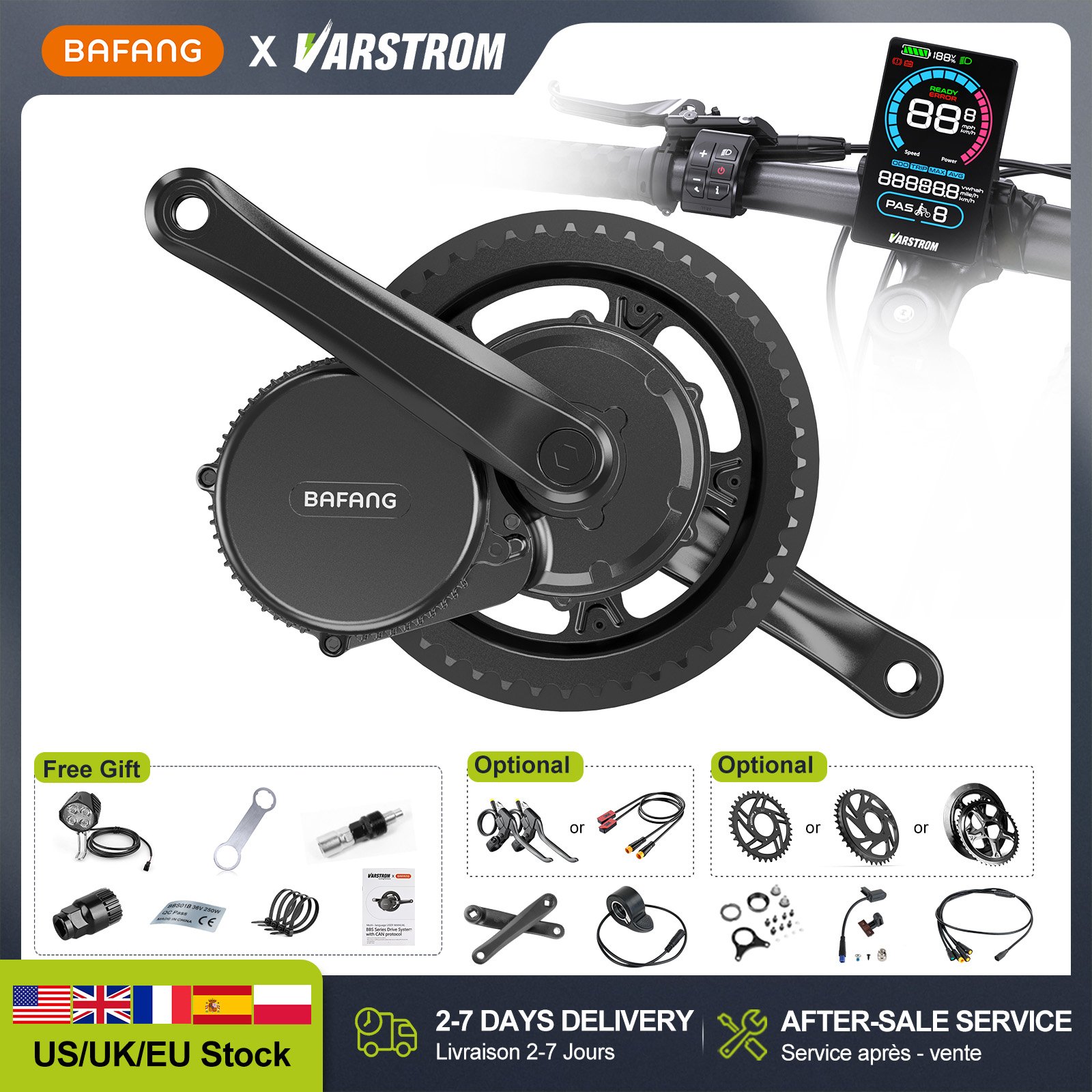 Mid Drive Conversion Kit 1000W - มอเตอร์ขับเคลื่อนกลาง BAFANG 48V 500W 750W 52V