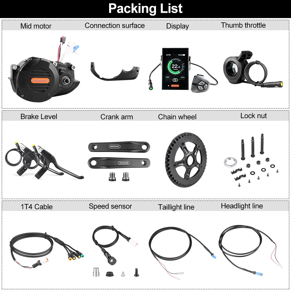 มอเตอร์ไฟฟ้าสำหรับจักรยานไฟฟ้า - Mid Drive Conversion Kit 1000W บทวิจารณ์และราคา