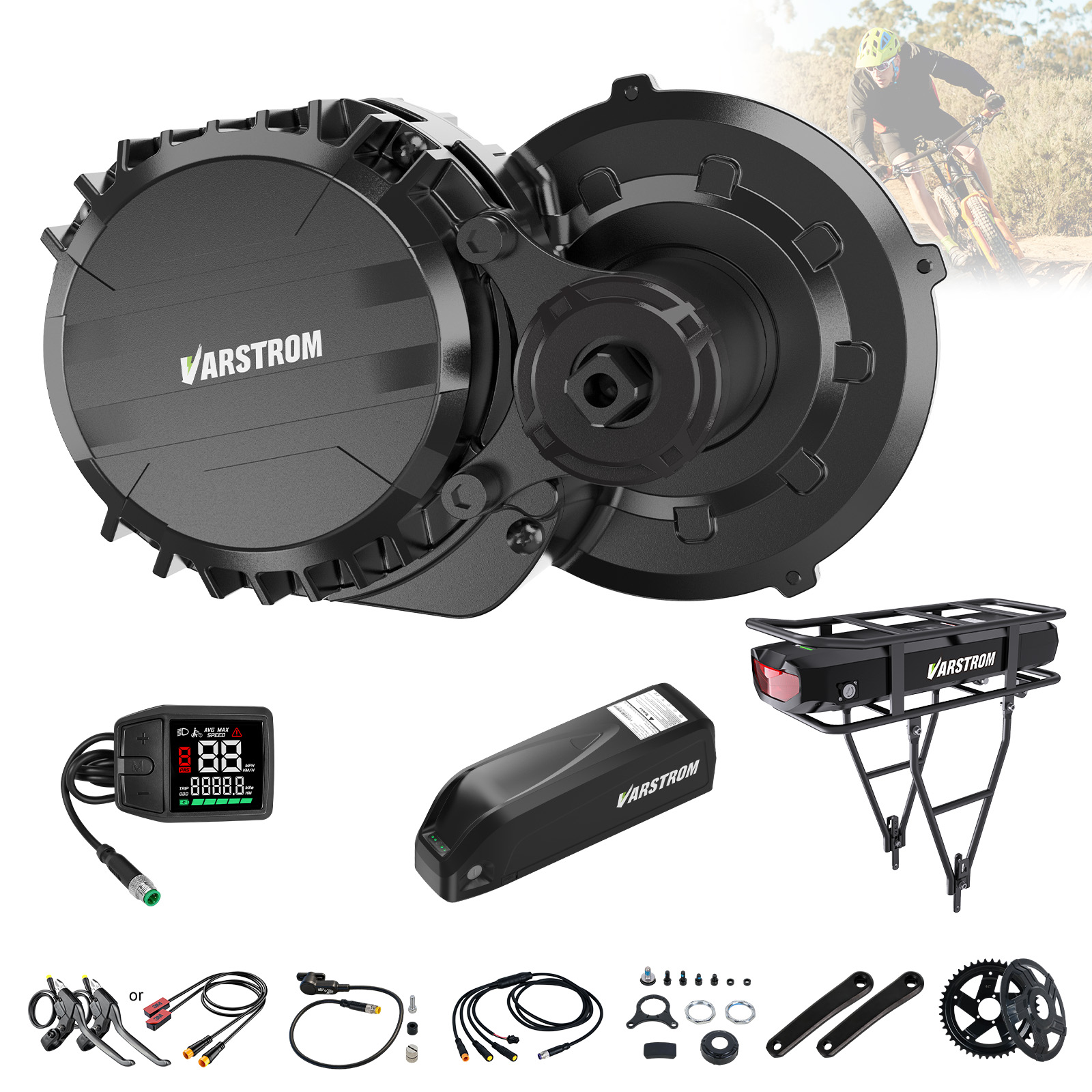ชุดมอเตอร์กลาง Varstrom 750W พ - Torque Sensor Mid Drive Motor Kit บทวิจารณ์และราคา