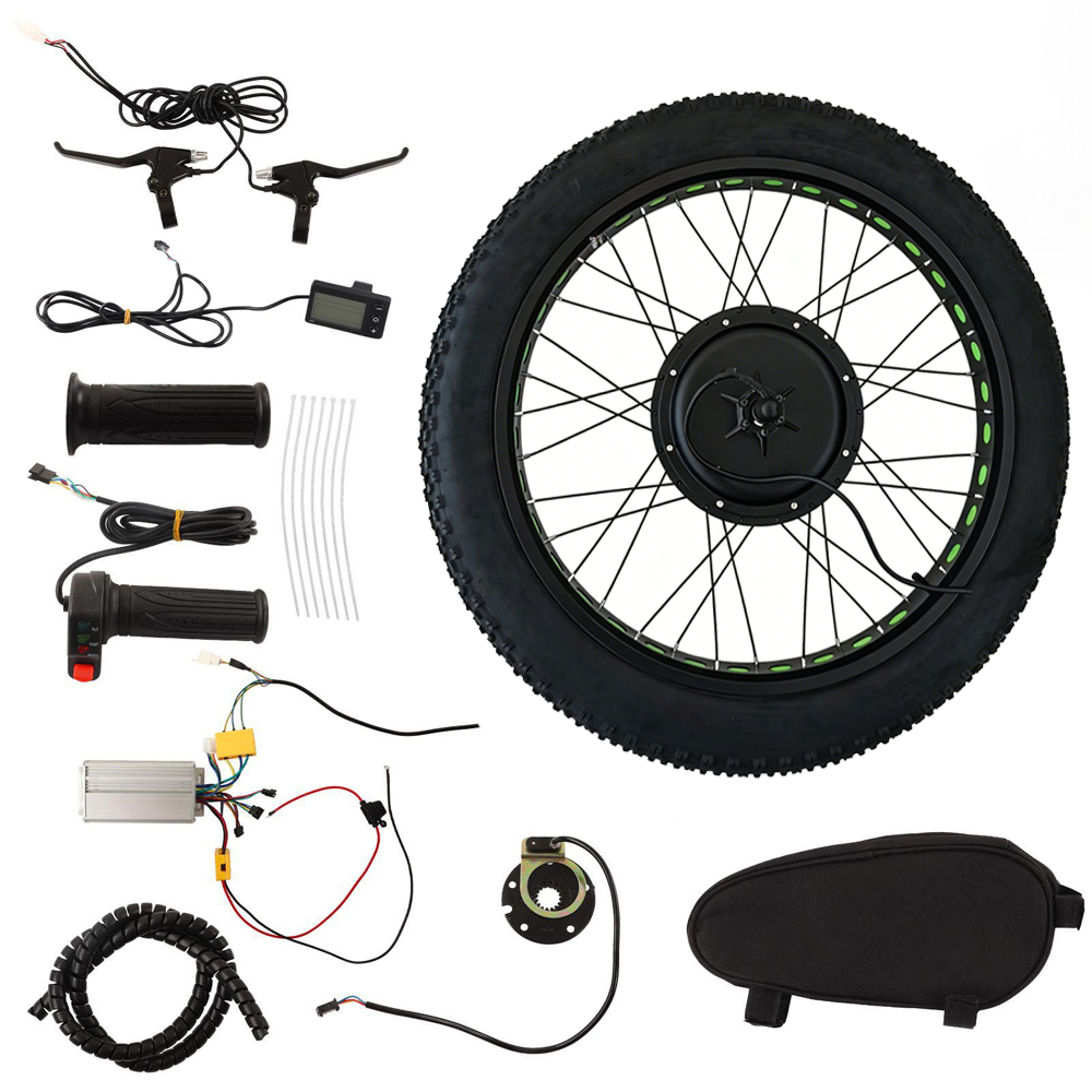 ชุดแปลงล้อหน้าจักรยานไฟฟ้า 48V - Fat Tire Electric Bike Conversion Kit 1500W บทวิจารณ์และราคา